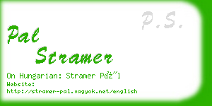 pal stramer business card